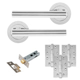 Eclipse Freestyle Polished Chrome Corvette Latch Door Pack | 102x67mm (4")  Hinge  |  22421