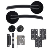 Eclipse Freestyle Matt Black Tifosi Bathroom Door Pack | 76x51mm (3") Hinge  |  22512