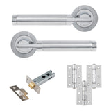 Eclipse Insignia Polished & Satin Chrome Elettra Latch Door Pack | 76x51mm (3") Hinge  |  22601
