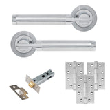 Eclipse Insignia Polished & Satin Chrome Elettra Latch Door Pack | 102x67mm (4")  Hinge  |  22621
