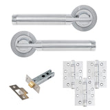 Eclipse Insignia Polished & Satin Chrome Elettra Latch Door Pack | 102x76mm (4") Hinge  |  22641