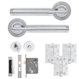 Eclipse Insignia Polished & Satin Chrome Elettra Bathroom Door Pack | 102x76mm (4") Hinge  |  22651