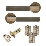 Eclipse Insignia Antique Brass Linear Latch Door Pack | 76x51mm (3") Hinge  |  22805