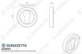 Serozetta Satin Brass 51mm Euro Profile Round Key Escutcheon | SZM001SB