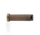 Antique Brass 75mm Knurled Projection Door Stop | AW600-75-AB
