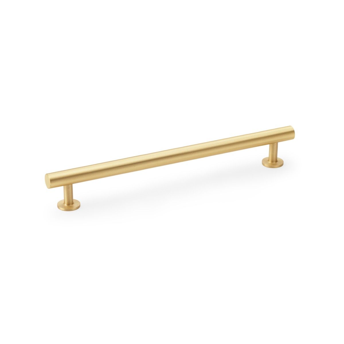 A&W Satin Brass Round T Bar Cupboard Pull Handle c/c 192mm | AW814-192-SB
