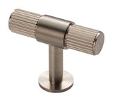 Satin Nickel 50mm Lines T-Bar Knob | FTD711SN