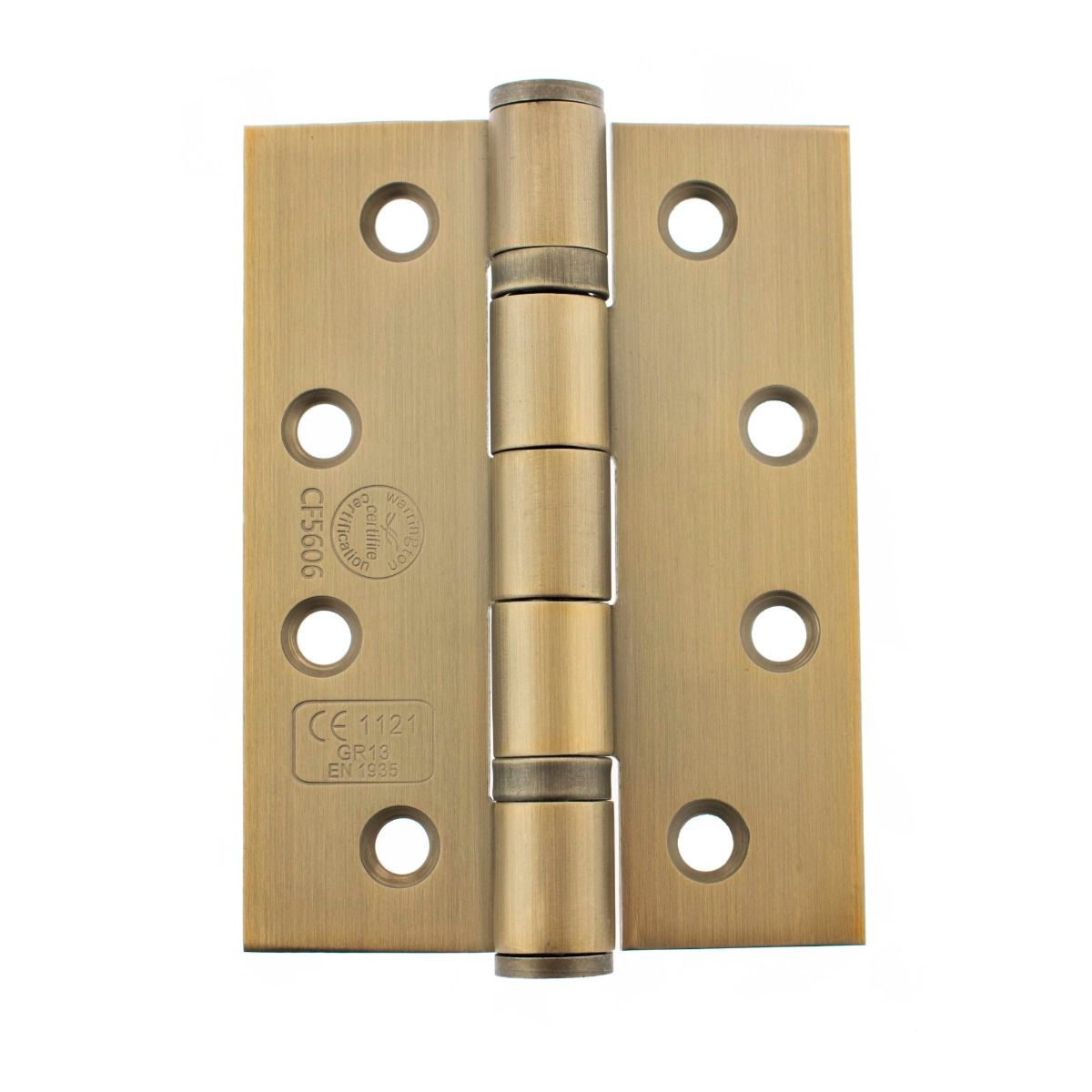 Pair 102mm (4") Satin Brass Ball Bearing Fire Grade Hinge | AH1433SB