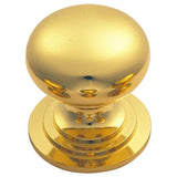 Polished Brass 50mm Victorian Cupboard Knob | M47EPB
