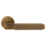Antique Brass Terazzo Lever on Round Rose | EUL060AB
