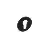 Millhouse Matt Black Euro Escutcheon on 5mm slimline rose | MHSREMB