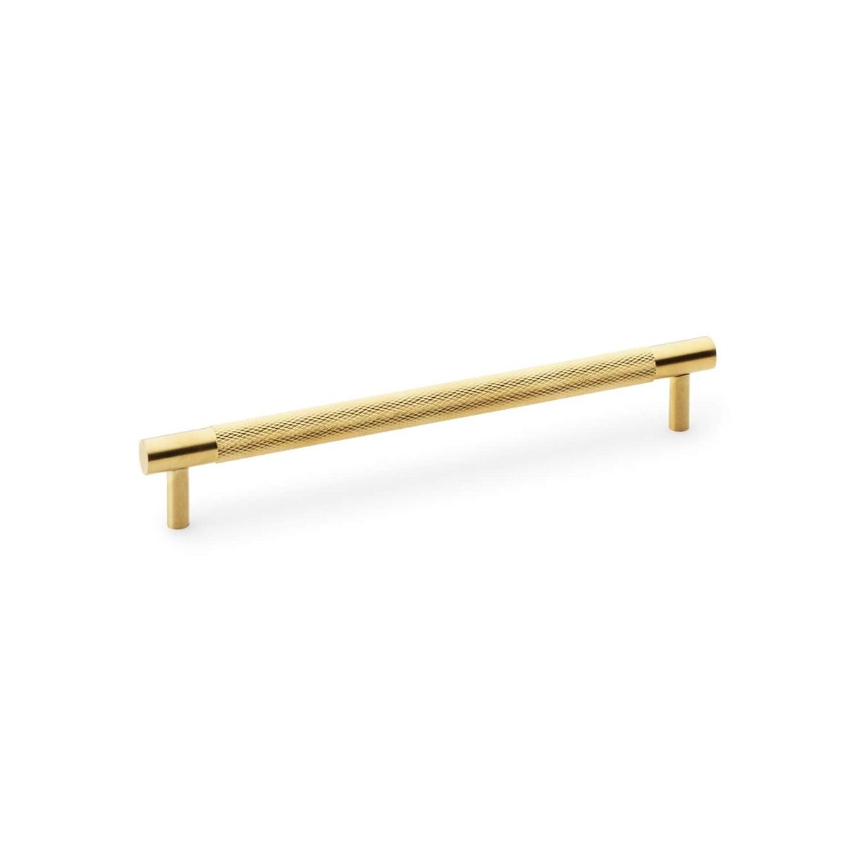 A&W Satin Brass PVD Brunel Knurled T Bar Pull Handle c/c 192mm