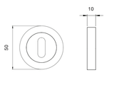 Carlisle Brass Matt Black Standard Keyhole Escutcheon | EUL002MB