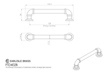 Pewter 128mm Pipe Design Cabinet Pull Handle | FTD402BPE