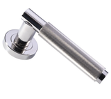Polished Nickel Varese Knurled Lever on Round Rose | EUL050PN