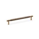 A&W Antique Brass Brunel Knurled T Bar Pull Handle c/c 160mm