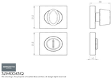 Serozzetta Polished Chrome Square Turn and Release | SZM004SQCP