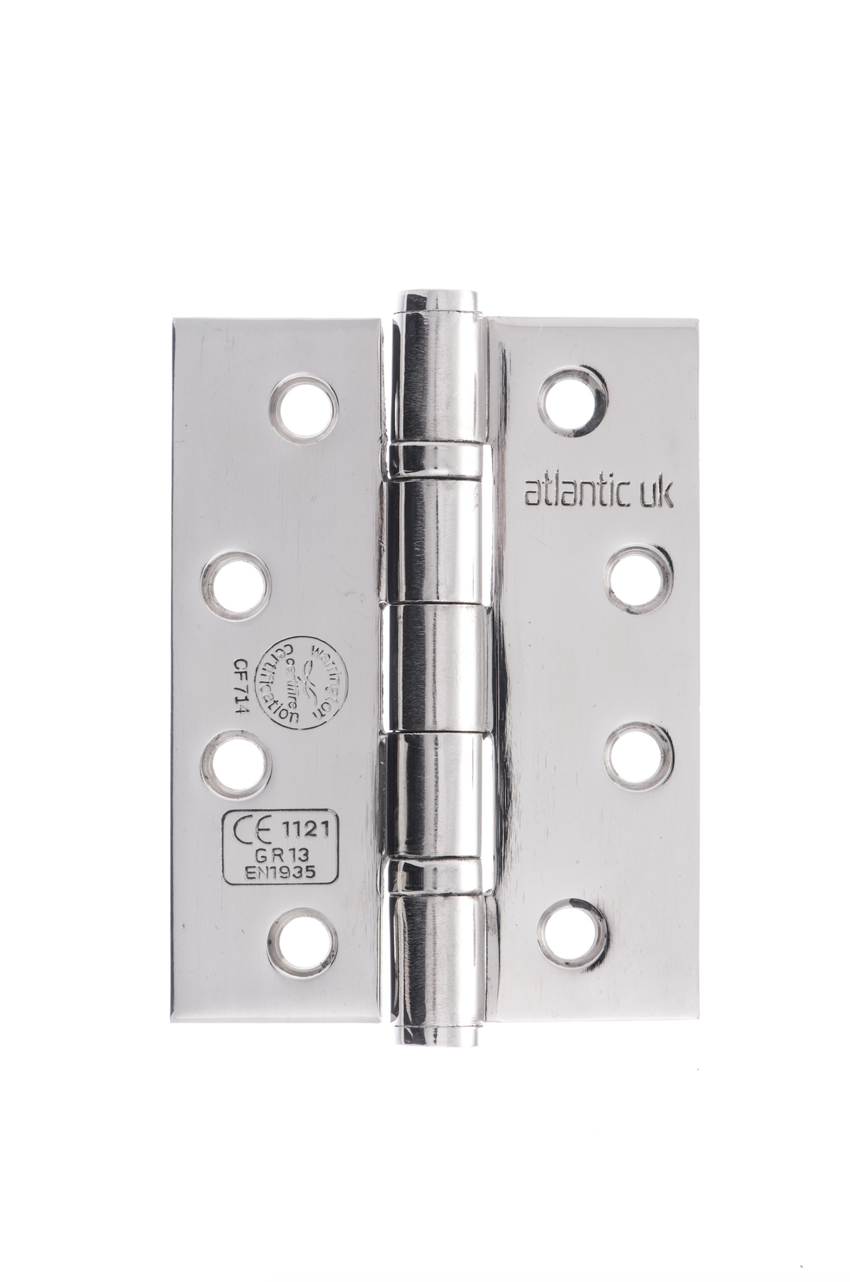 Pair 102mm (4") Polished Stainless Steel Ball Bearing Fire Grade Hinge | AH1433PSS