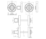 Jedo 50mm Antique Brass Snib Turn & Release | JV2666AB