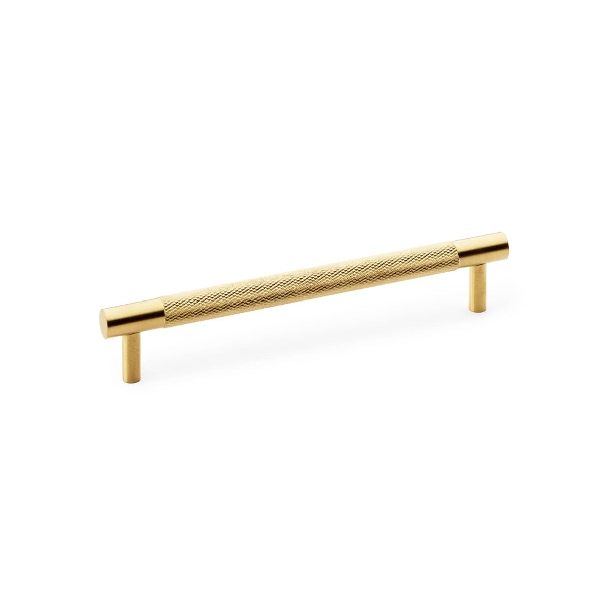 A&W Satin Brass PVD Brunel Knurled T Bar Pull Handle c/c 160mm