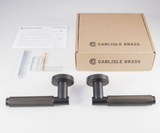 Matt Black Varese Knurled Lever on Round Rose | EUL050MB