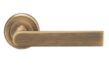 Set Antique Brass Serozzetta Edge Lever on round rose | SZM210AB