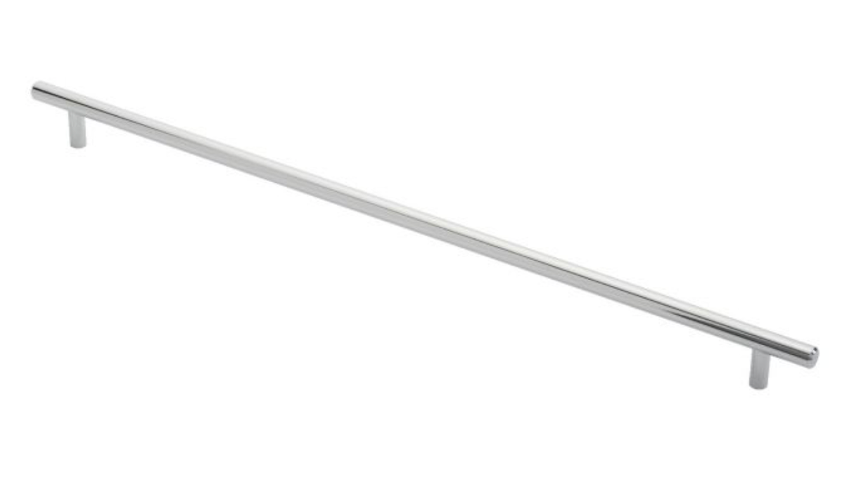 Polished Chrome Steel T Bar Cabinet Handle 448mm c/c | FTD445JCP