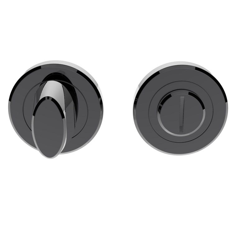 Serozetta Black Nickel Thumbturn Snib & Release on rose | SZM004BN