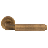 Antique Brass Masano Lever on Round Rose | EUL070AB
