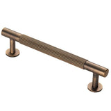 Antique Brass 158mm Lines Pull Handle | FTD710BAB