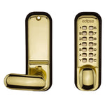 ED20 Polished Brass Easy Code Change Push Button Digital Lock | 70251