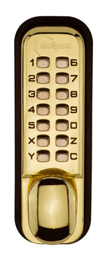 ED20 Polished Brass Easy Code Change Push Button Digital Lock | 70251