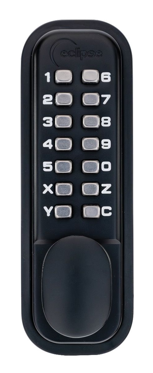 ED20 Matt Black Easy Code Change Push Button Digital Lock | 70256