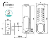 ED20 Antique Brass Easy Code Change Push Button Digital Lock | 70258