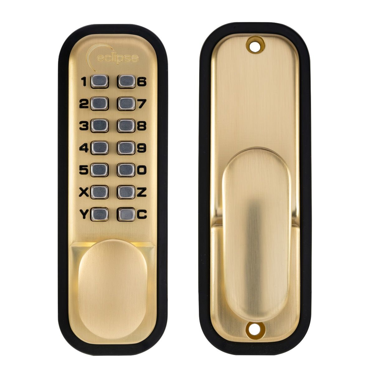 ED20 Satin Brass Easy Code Change Push Button Digital Lock | 70257