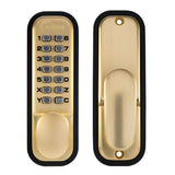 ED20 Satin Brass Easy Code Change Push Button Digital Lock | 70257
