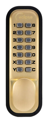 ED20 Satin Brass Easy Code Change Push Button Digital Lock | 70257