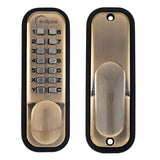 ED20 Antique Brass Easy Code Change Push Button Digital Lock | 70258