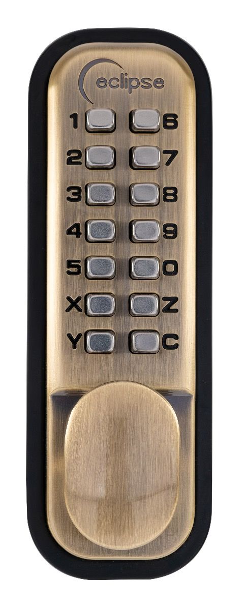 ED20 Antique Brass Easy Code Change Push Button Digital Lock | 70258