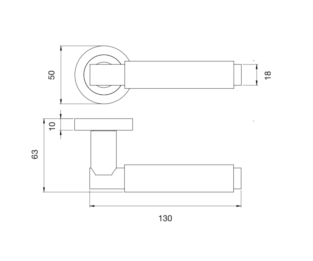 Matt Bronze Varese Knurled Lever on Round Rose | EUL050MBRZ