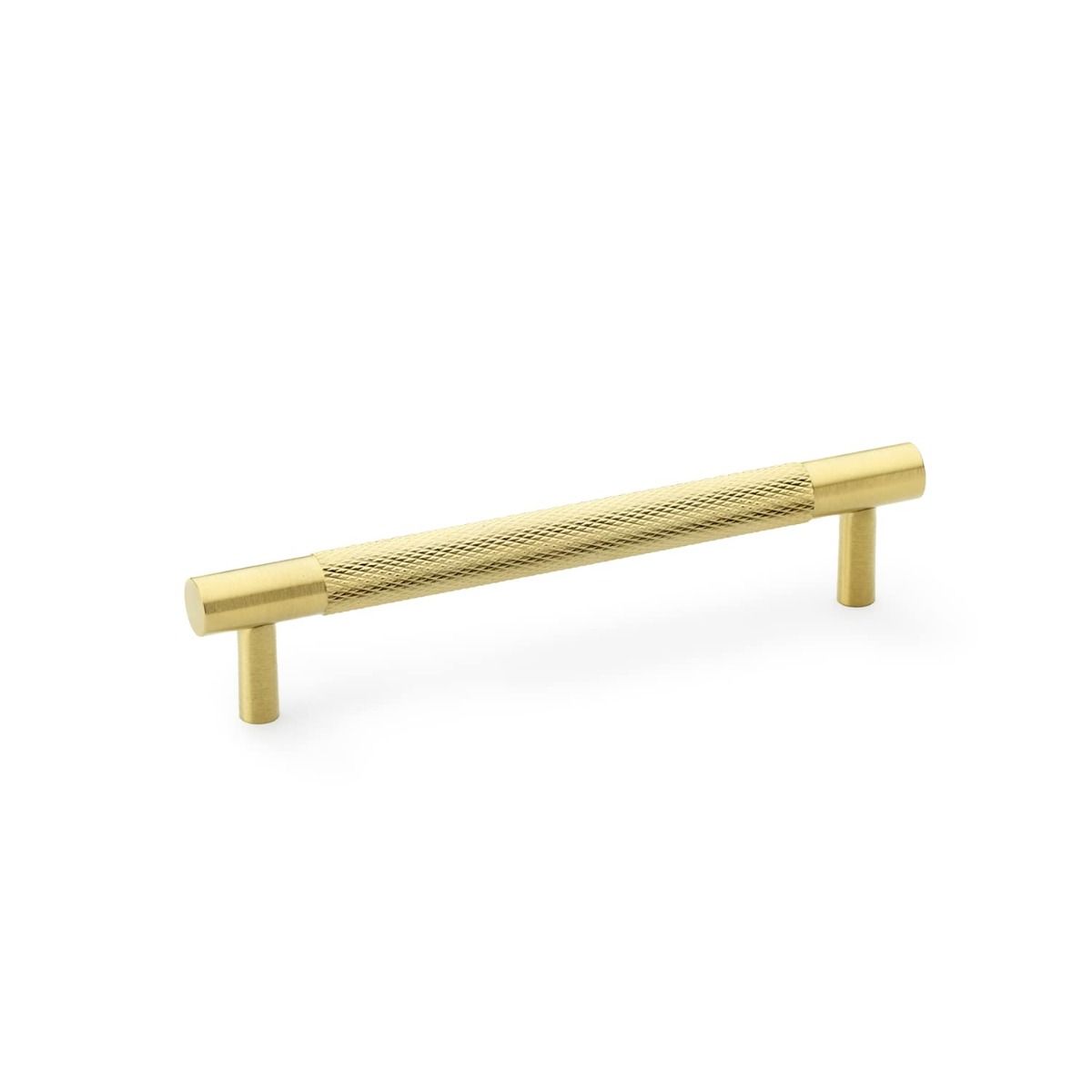 A&W Satin Brass PVD Brunel Knurled T Bar Pull Handle c/c 128mm