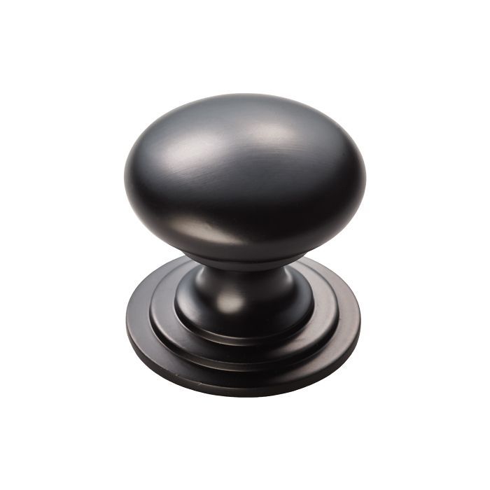 Matt Black 50mm Victorian Cupboard Knob | M47EMB