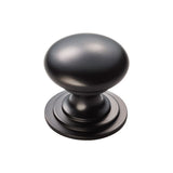 Matt Black 50mm Victorian Cupboard Knob | M47EMB