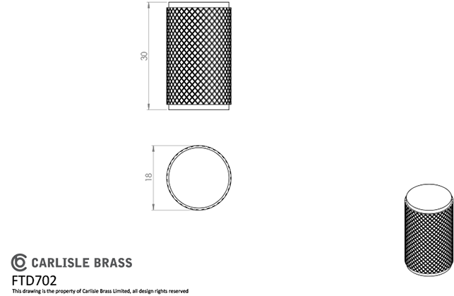 Anthracite 30mm Knurled Knob | FTD702ANT