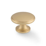 A&W Satin Brass Cambridge Round Cupboard Knob | AW849-38-SB