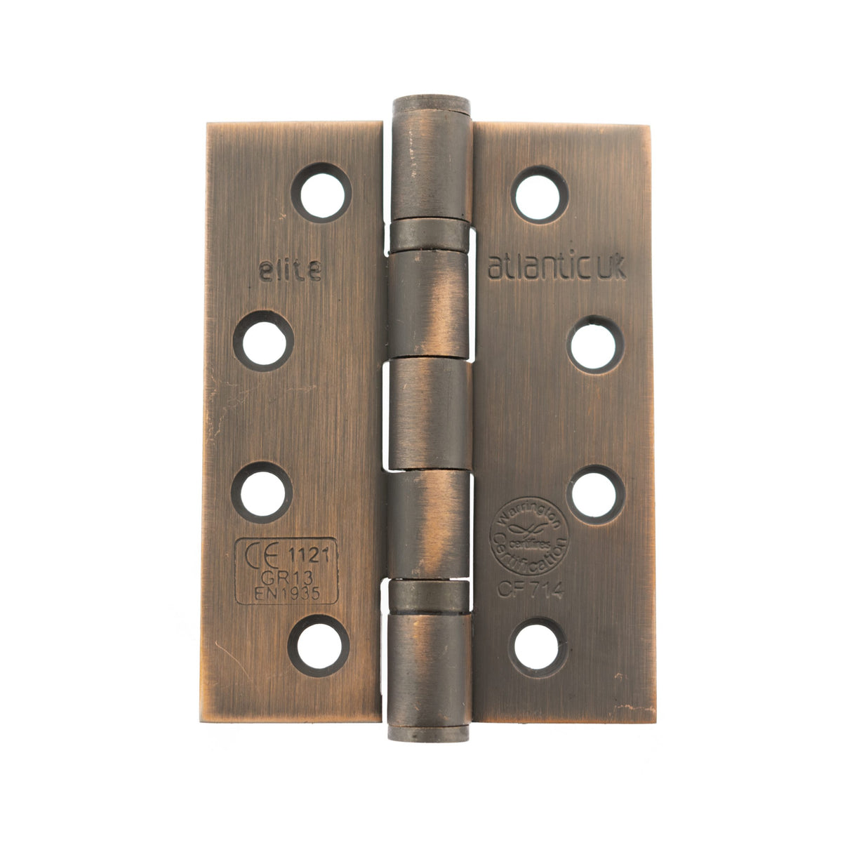 Pair 102mm (4") Antique Copper Ball Bearing Fire Grade Hinge | AH1433AC