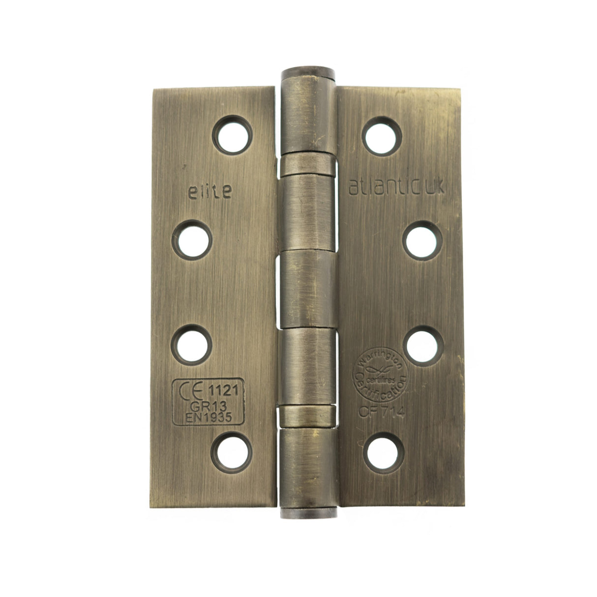 Pair 102mm (4") Matt Antique Brass Ball Bearing Fire Grade Hinge | AH1433MAB