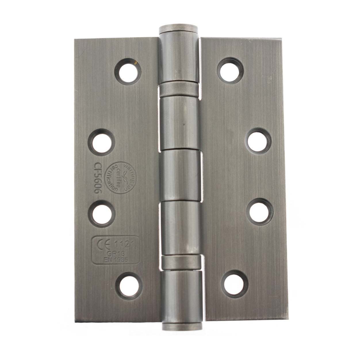 Pair 102mm (4") Matt Gun Metal Ball Bearing Fire Grade Hinge | AH1433MBN