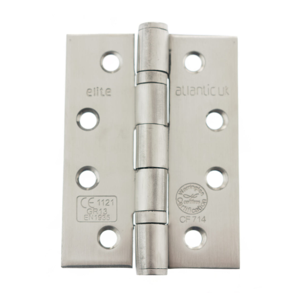 Pair 102mm (4") Satin Stainless Steel Ball Bearing Fire Grade Hinge | AH1433SSS
