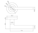 Eclipse Freestyle Matt Black Auriga Latch Door Pack | 102x67mm (4")  Hinge  |  22222